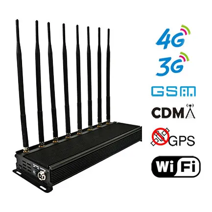 Brouilleur onde gsm portable 8 antennes bloqueur 2G 3G 4G 5G WiFi